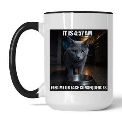 Feed Me Cat Coffee Mug