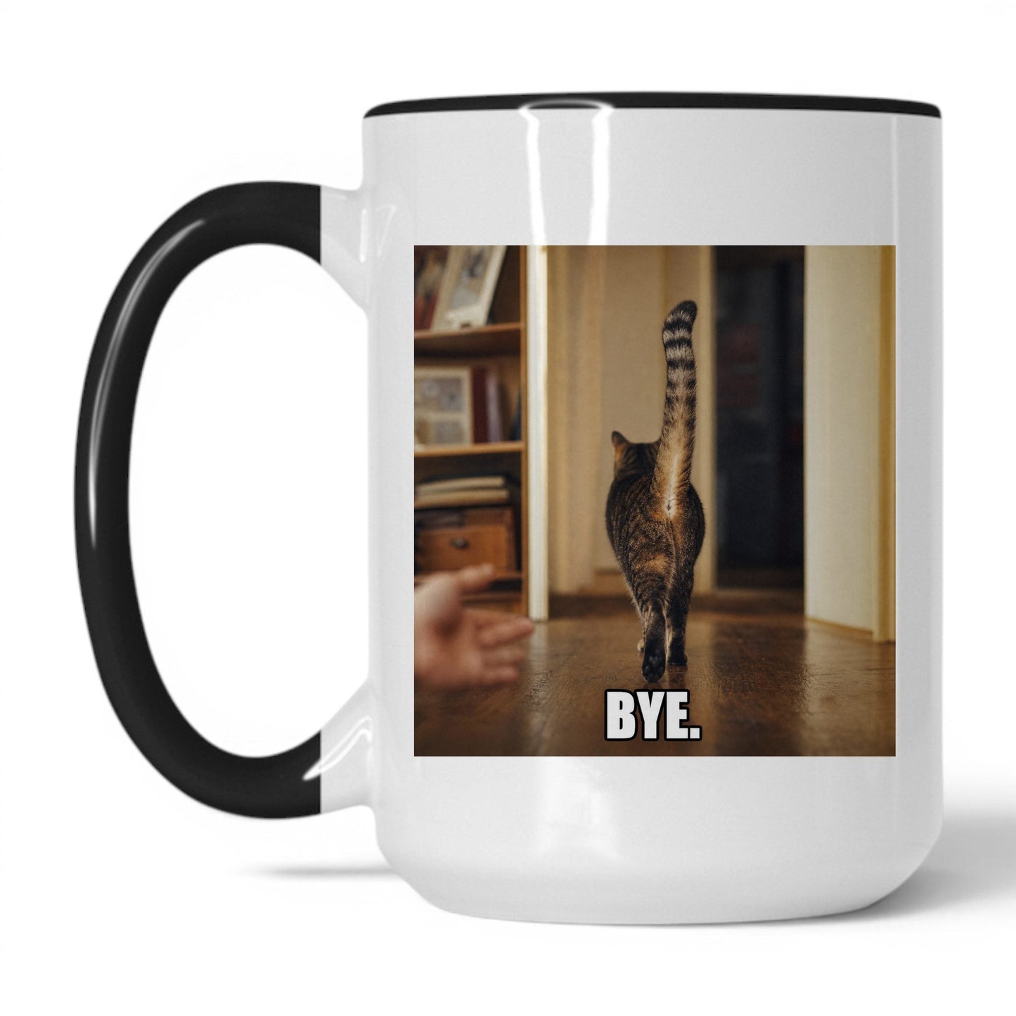 Bye Sarcastic Cat Coffee Mug