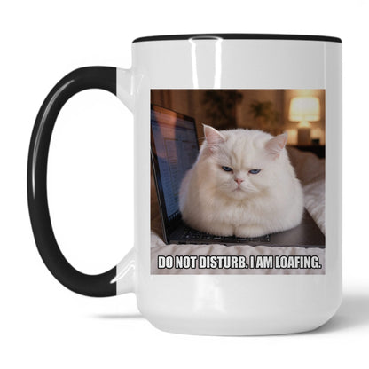Do Not Disturb Loafing Cat Coffee Mug