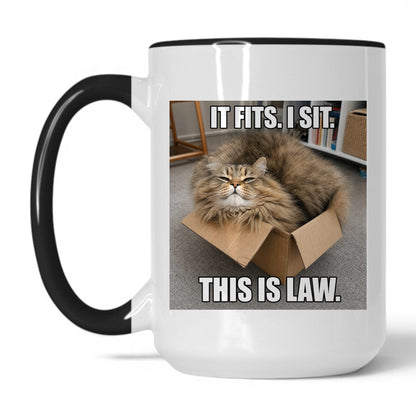 It Fits I Sit Cat Coffee Mug