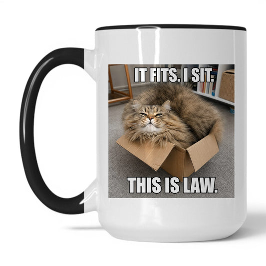 It Fits I Sit Cat Coffee Mug