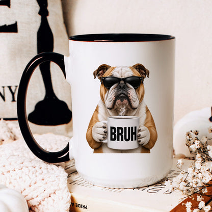 English Bulldog Bruh coffee mug — hero