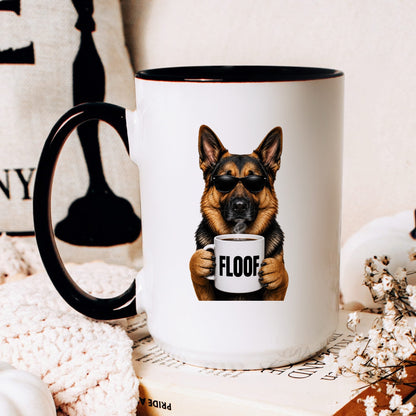 German Shepherd Floof coffee mug — hero