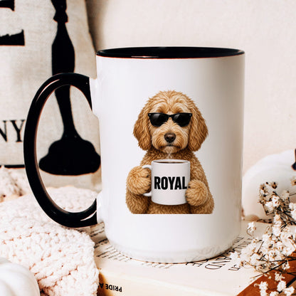 Goldendoodle Royal coffee mug — hero