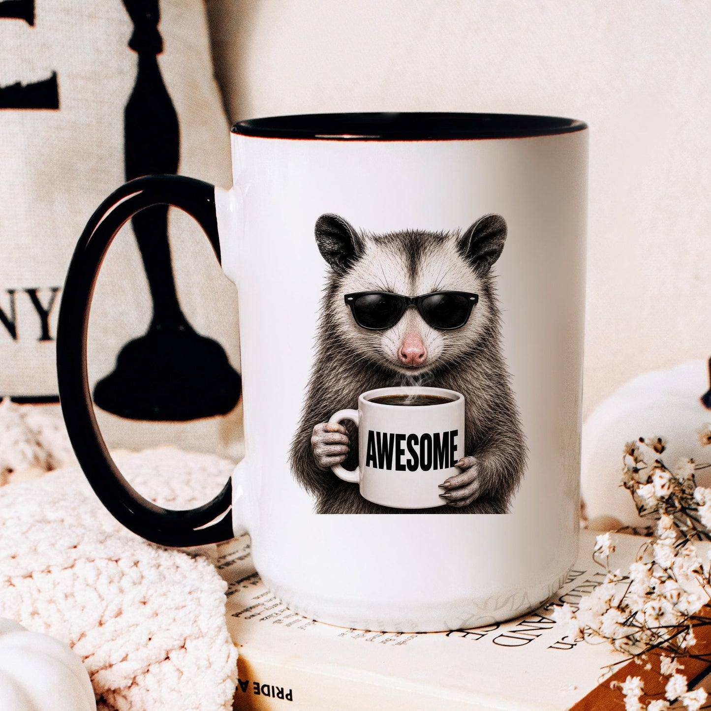 Opossum Awesome coffee mug hero