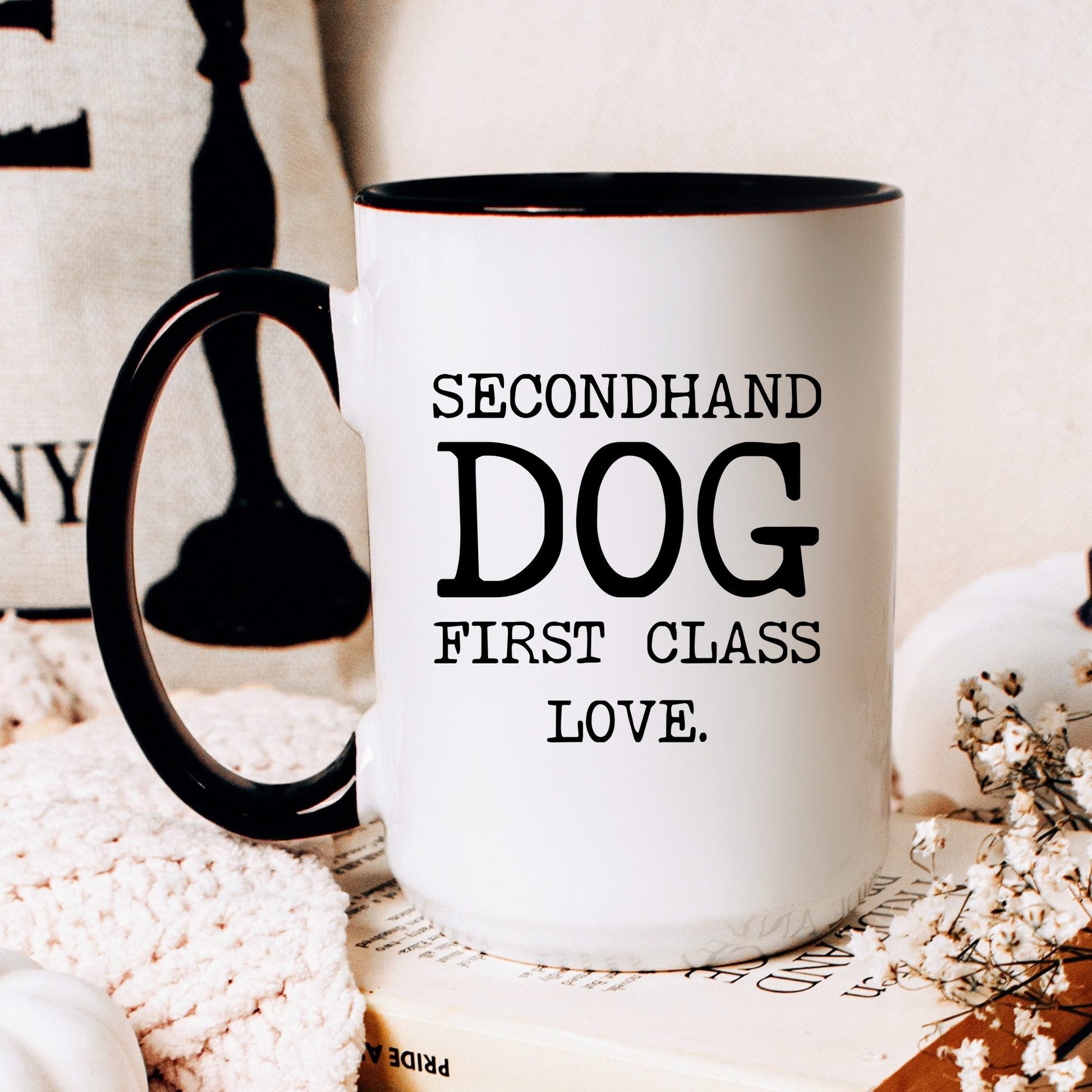 Secondhand Dog First Class Love coffee mug