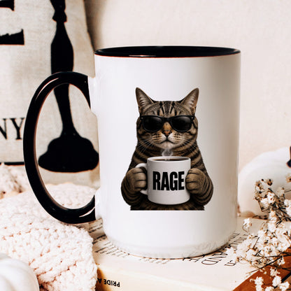 Tabby Cat Rage coffee mug hero