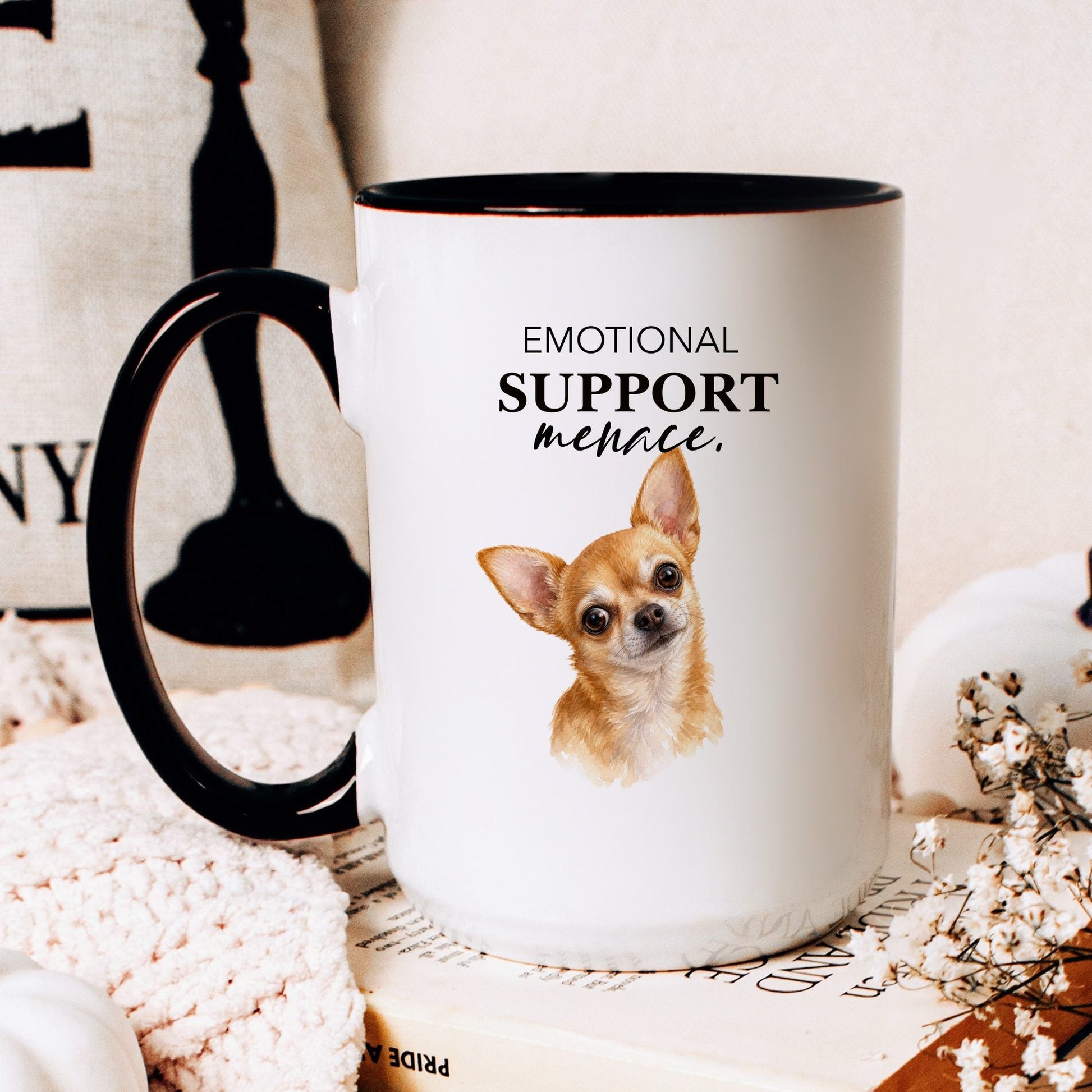 Emotional Support Menace coffee mug — hero