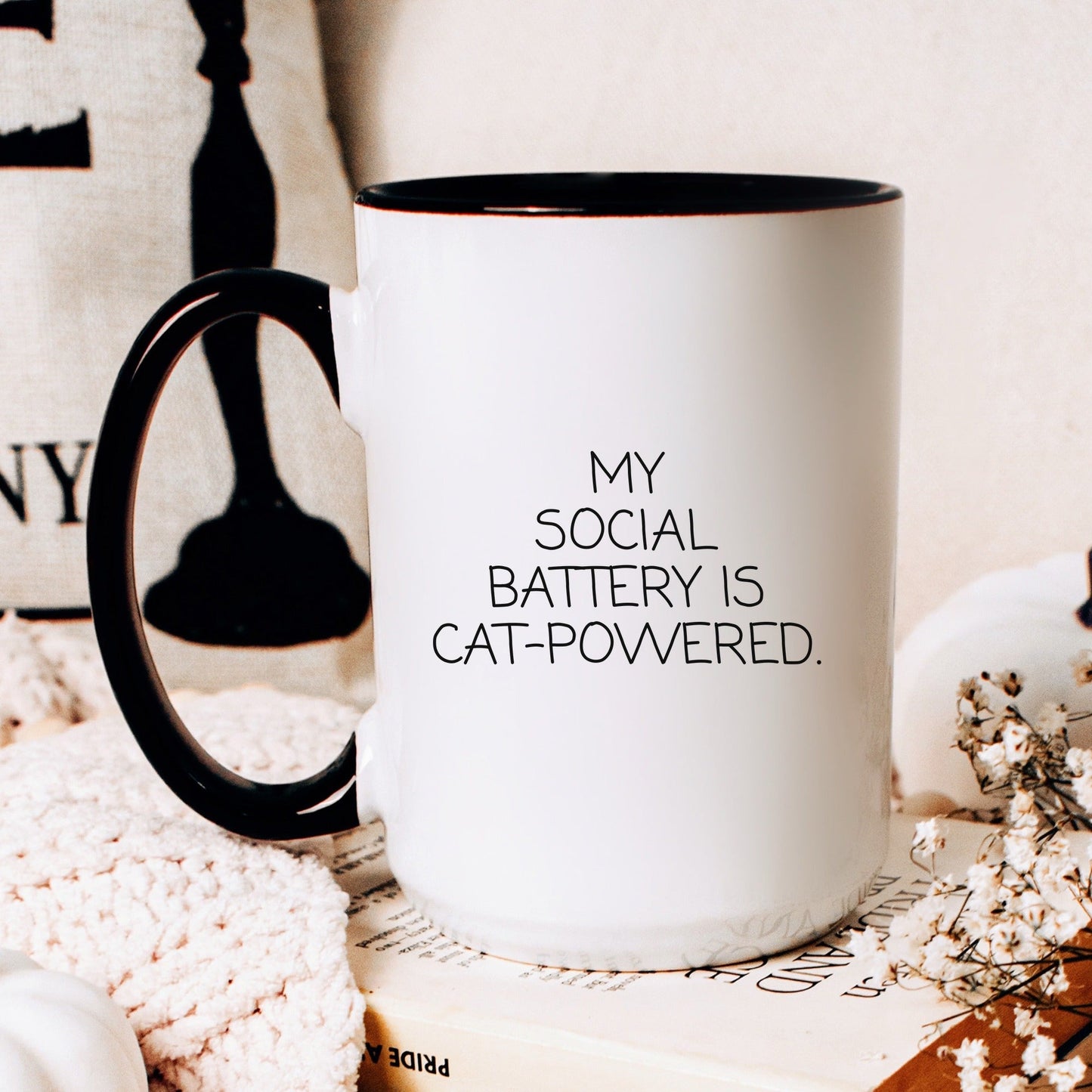 Cat-Powered Social Battery Mug