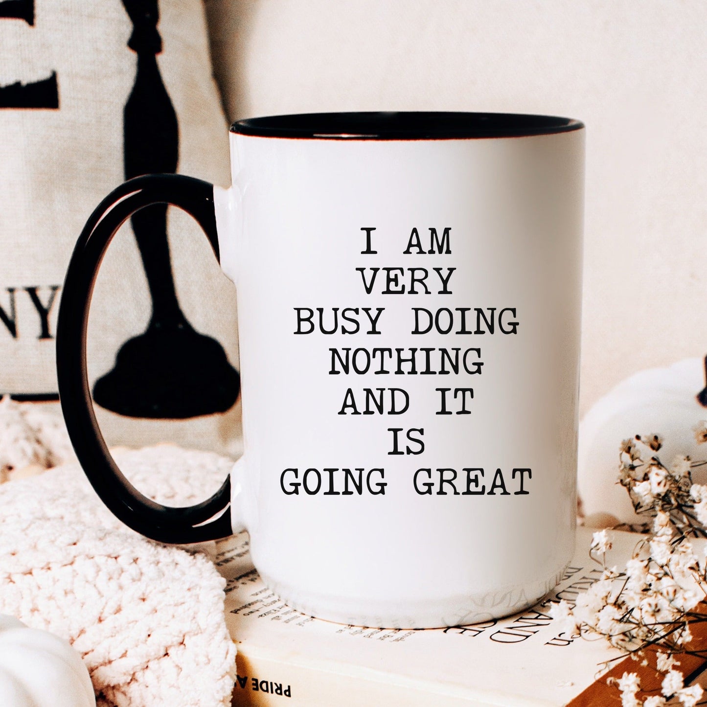 busy doing nothing coffee mug
