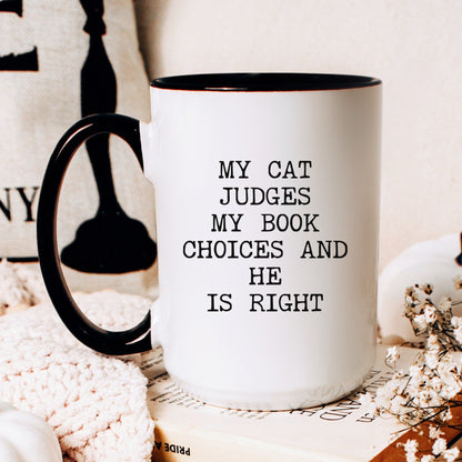 Lifestyle Photo #2 My Cat Judges My Choices Mug