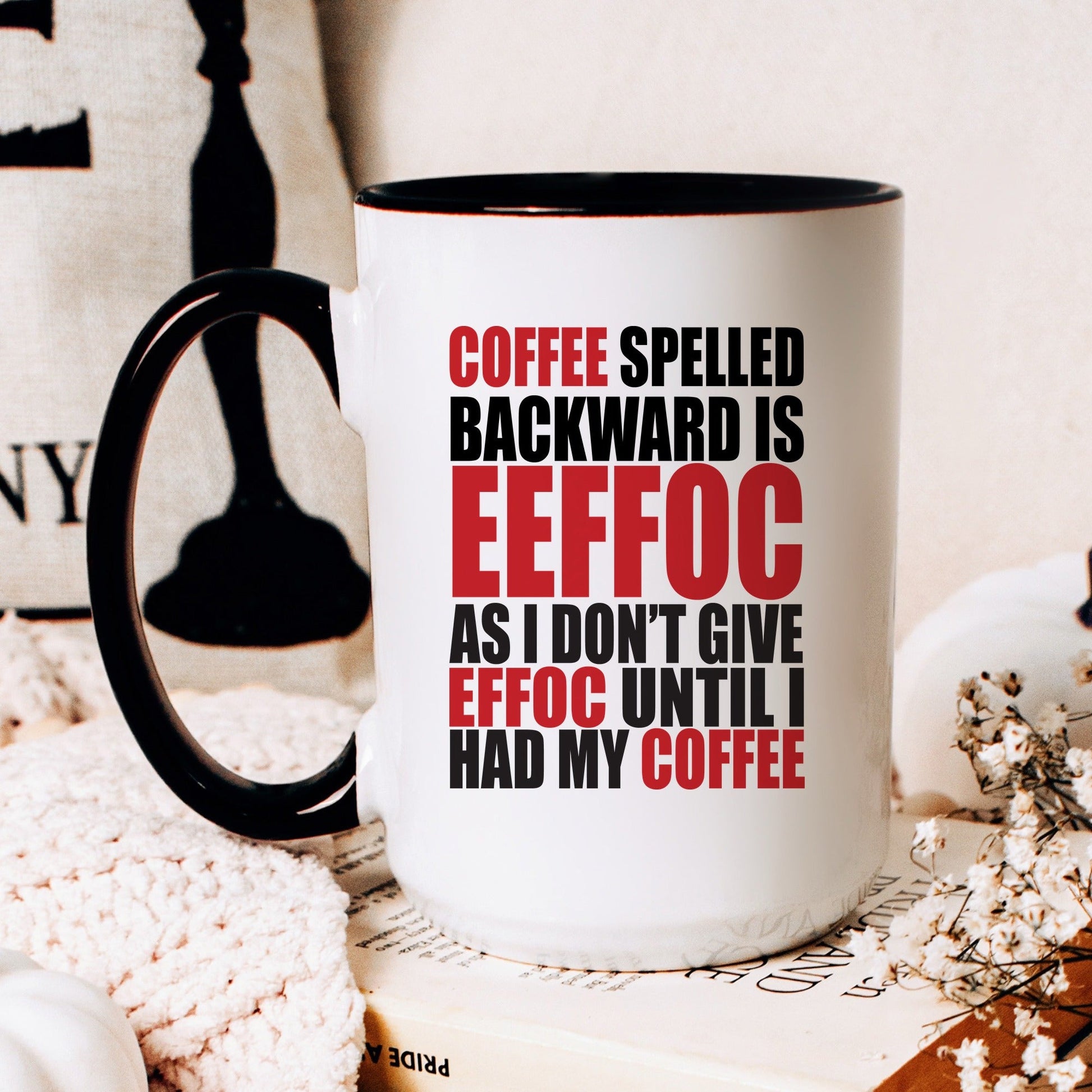 Funny eeffoc sarcastic coffee mug lifestyle