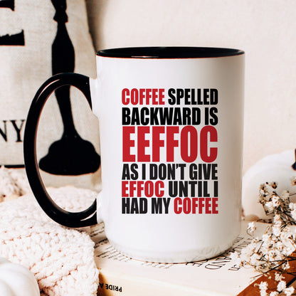 Funny eeffoc sarcastic coffee mug lifestyle