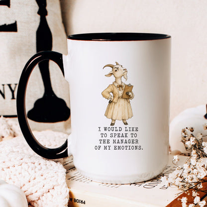 Manager of My Emotions Goat Mug