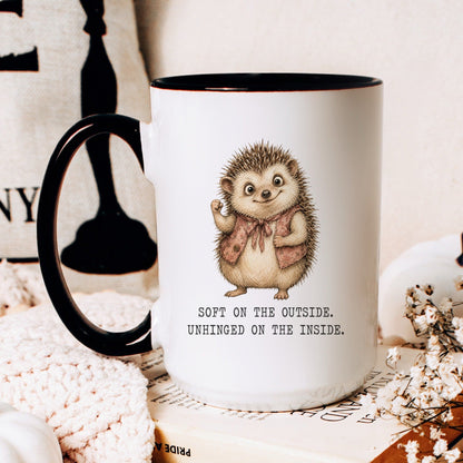 Lifestyle Photo #2 Soft But Unhinged Hedgehog Mug