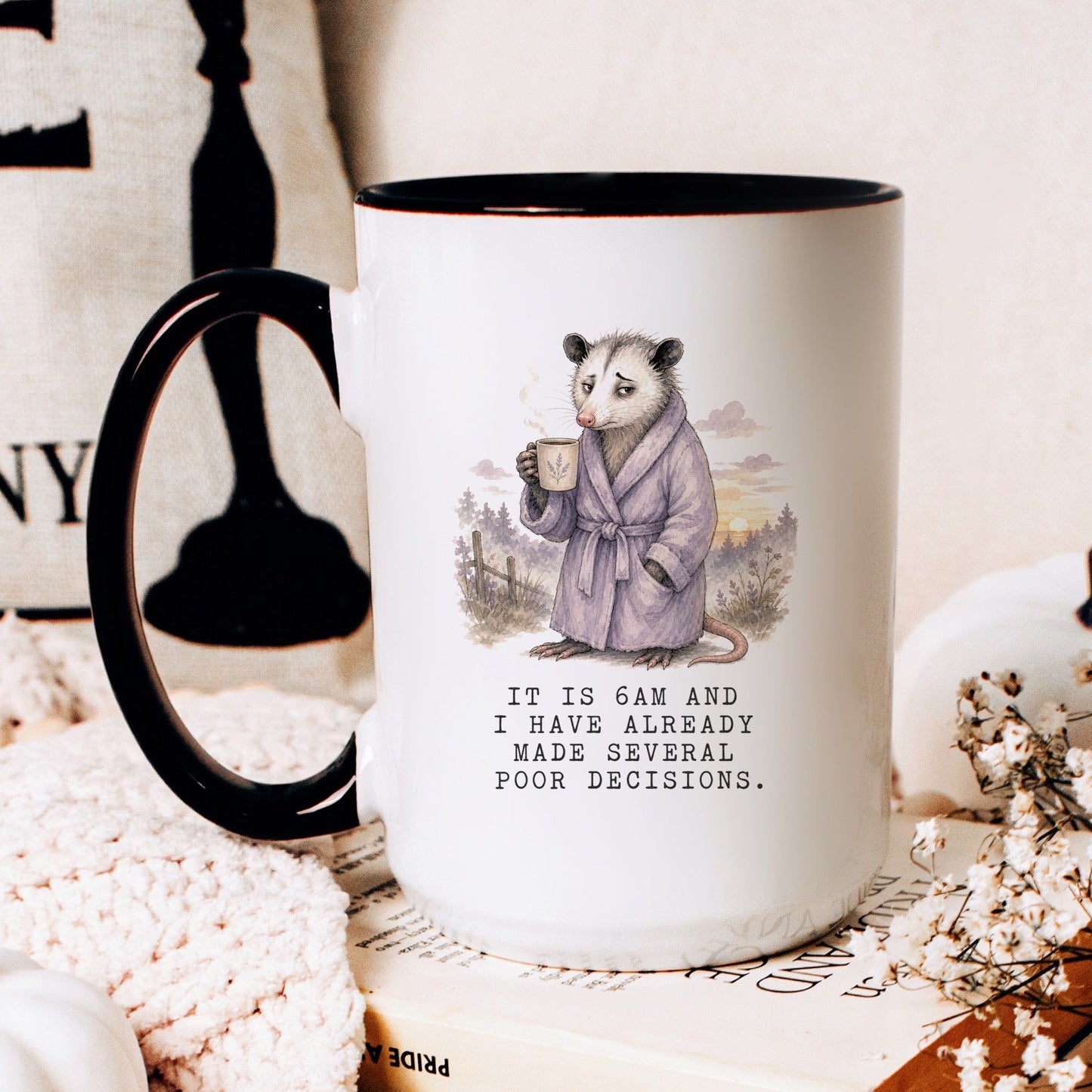 6AM Poor Decisions Opossum Mug