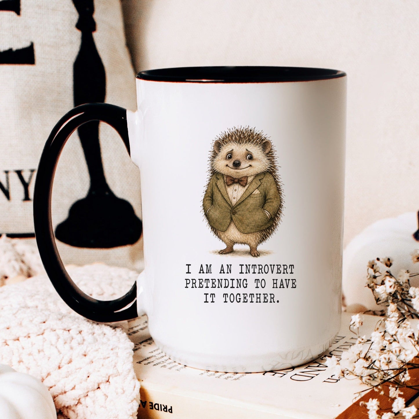 Introvert Pretending Hedgehog Mug