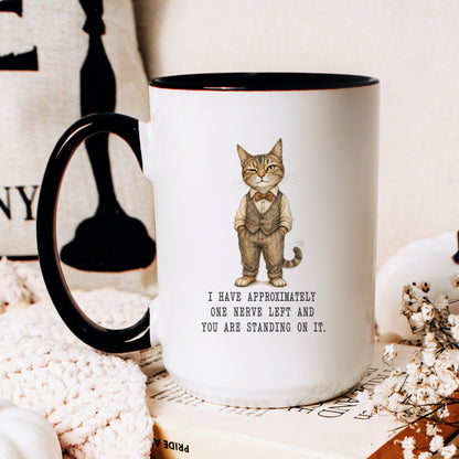 One Nerve Left Cat Mug