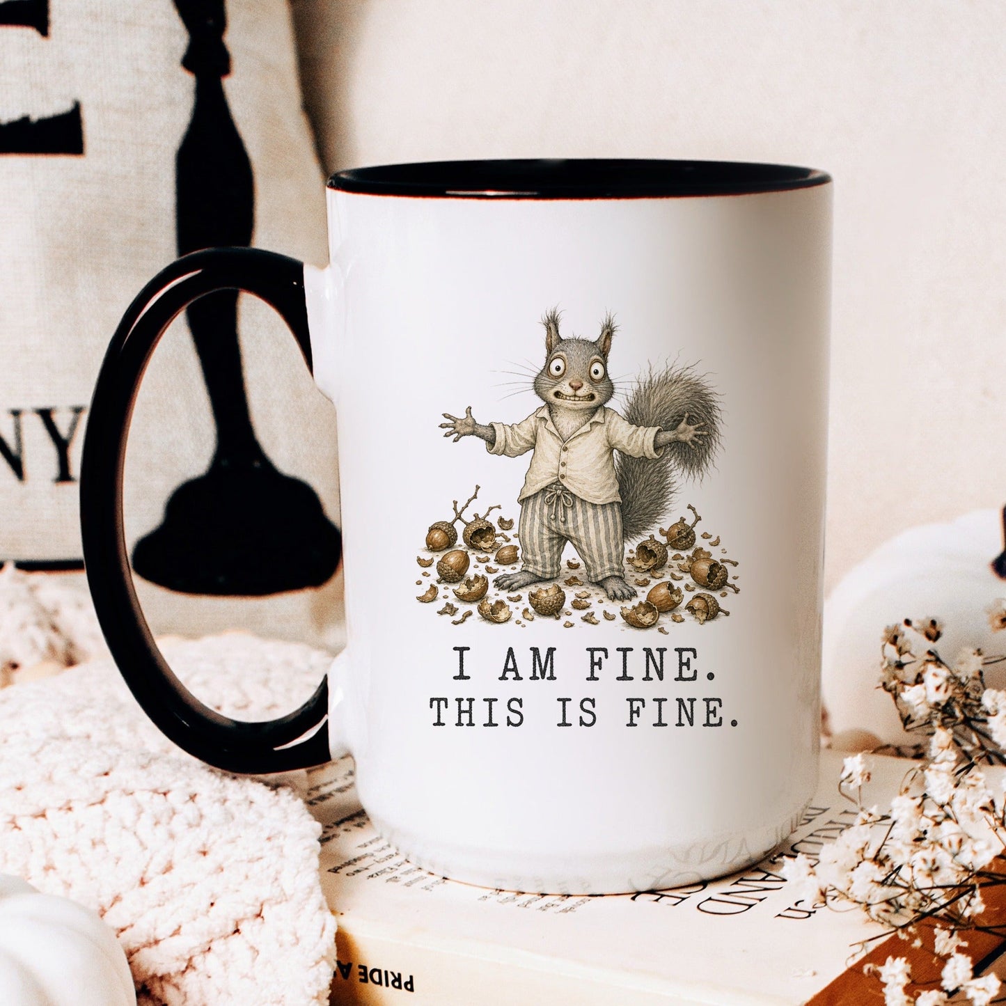 This Is Fine Squirrel Mug