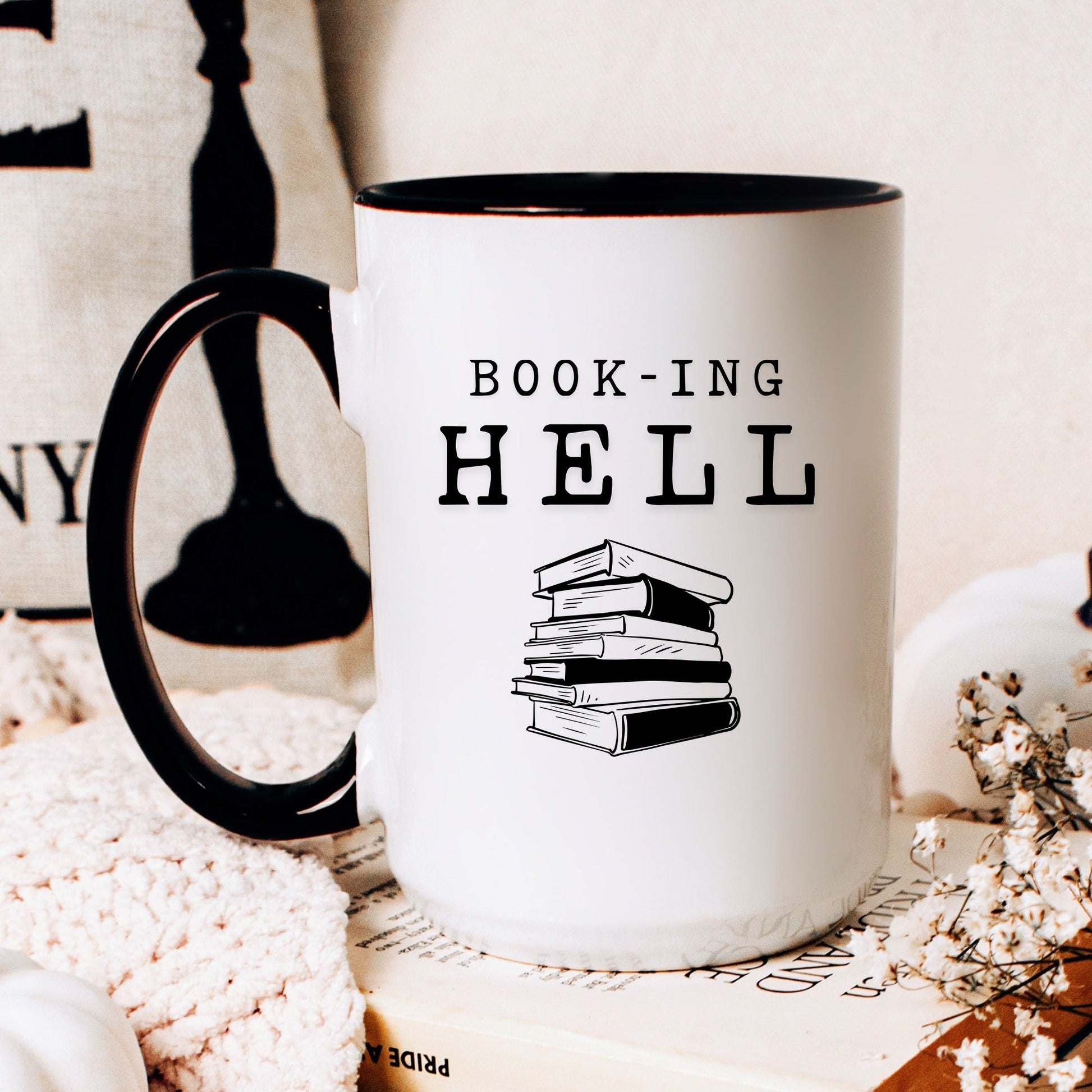 Book-ing Hell coffee mug