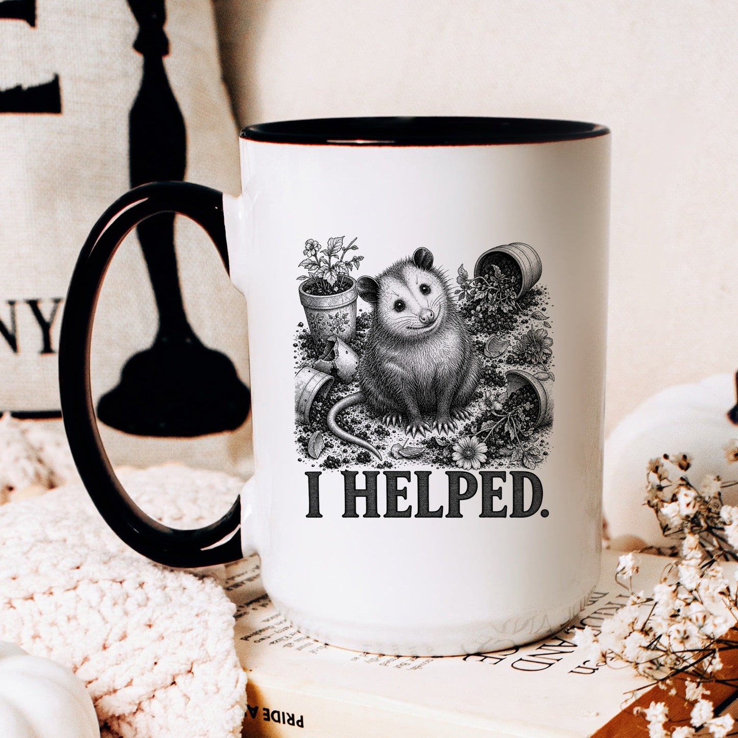 I Helped Opossum Mug