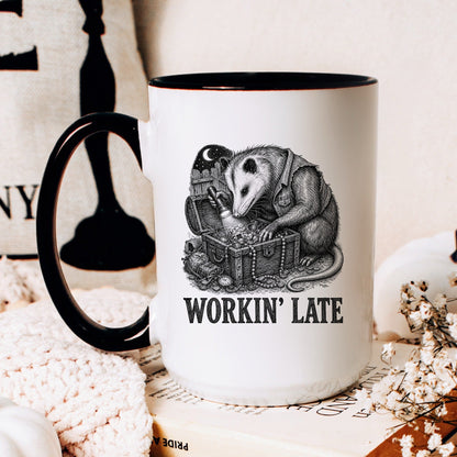 Workin' Late Opossum Mug
