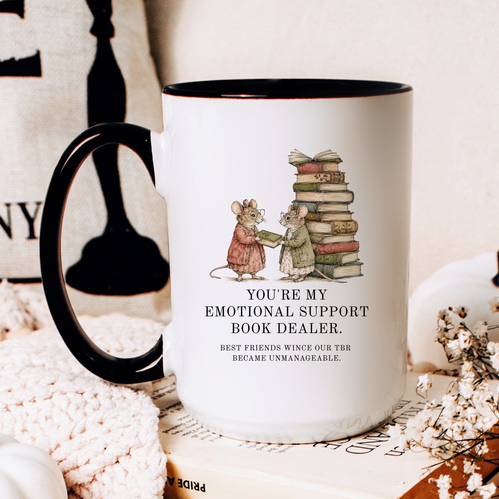 Emotional Support Book Dealer Mug - lifestyle photo