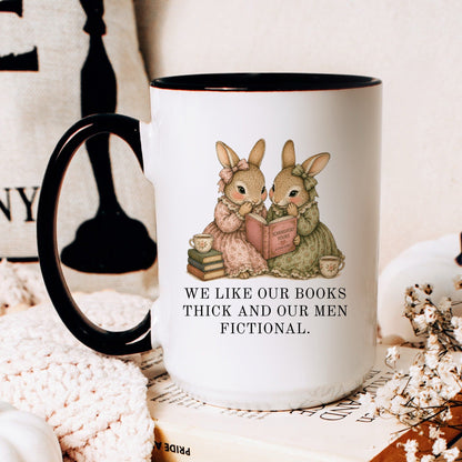Thick Books Fictional Men Mug - lifestyle photo