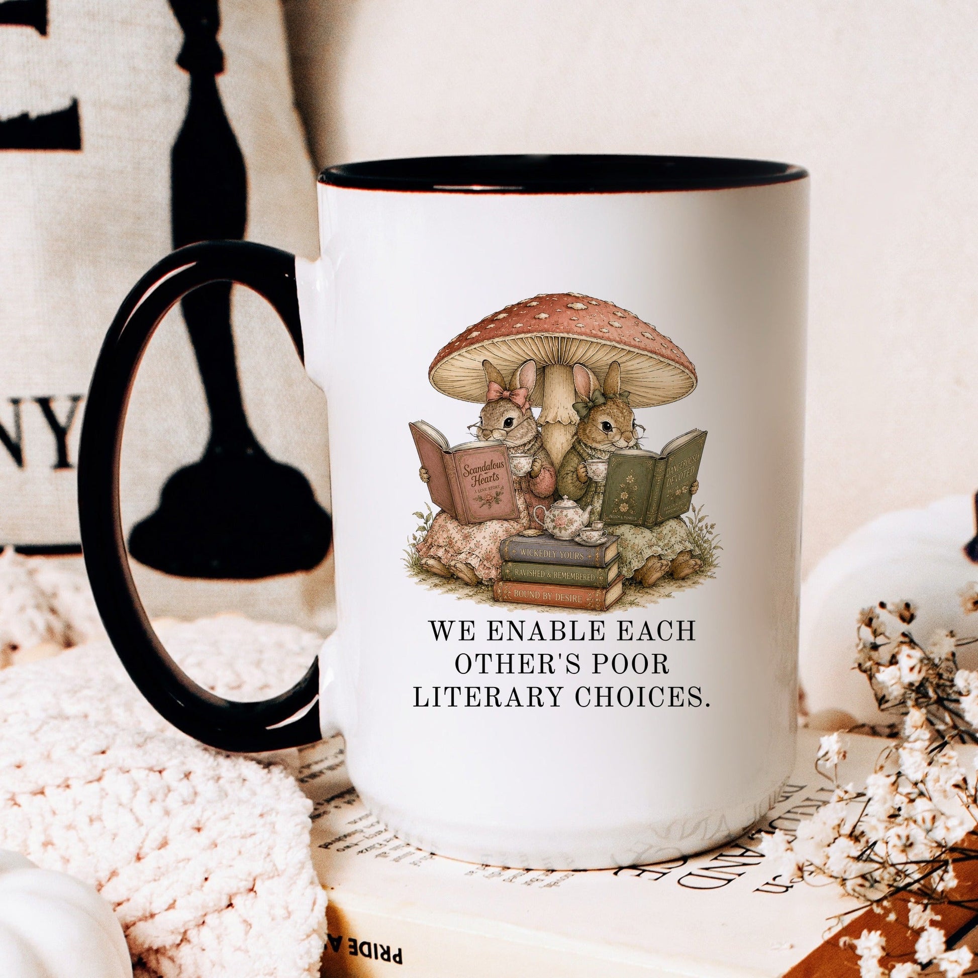 Poor Literary Choices Mug - lifestyle photo