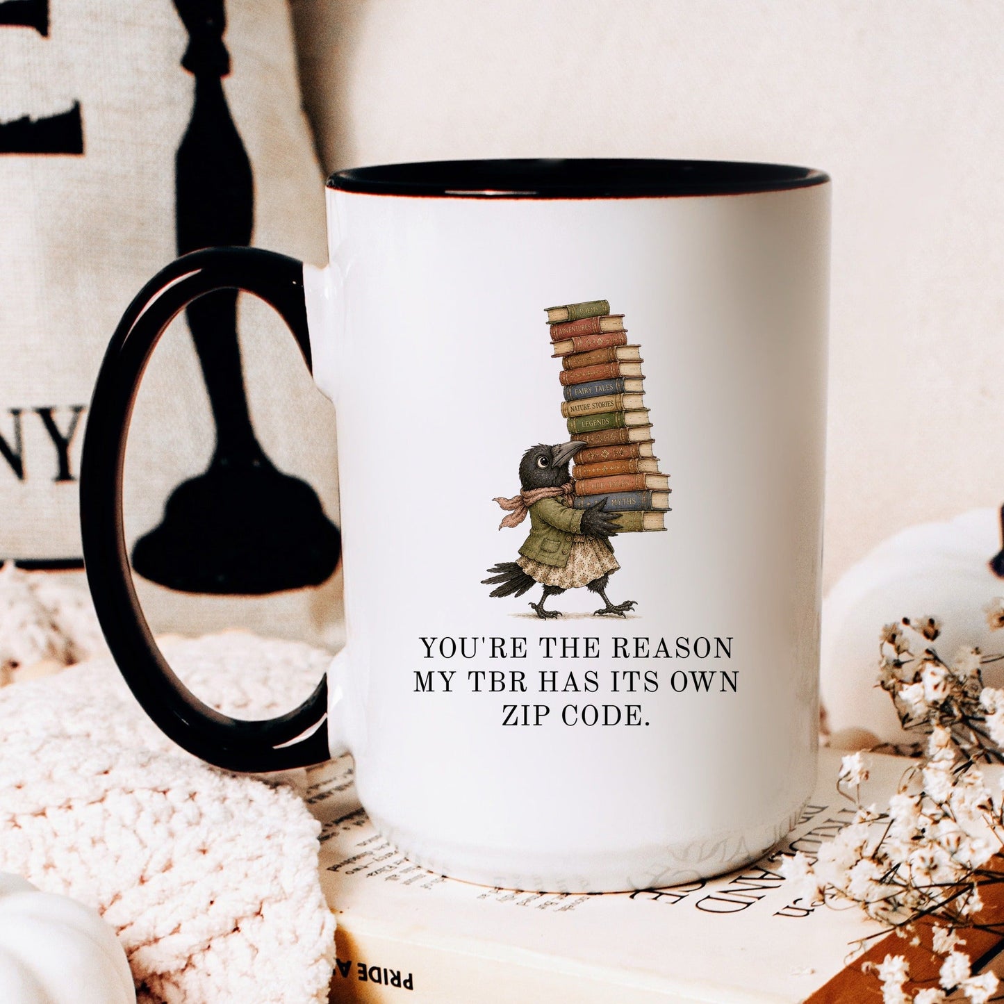 My TBR Has Its Own Zip Code Mug - lifestyle photo