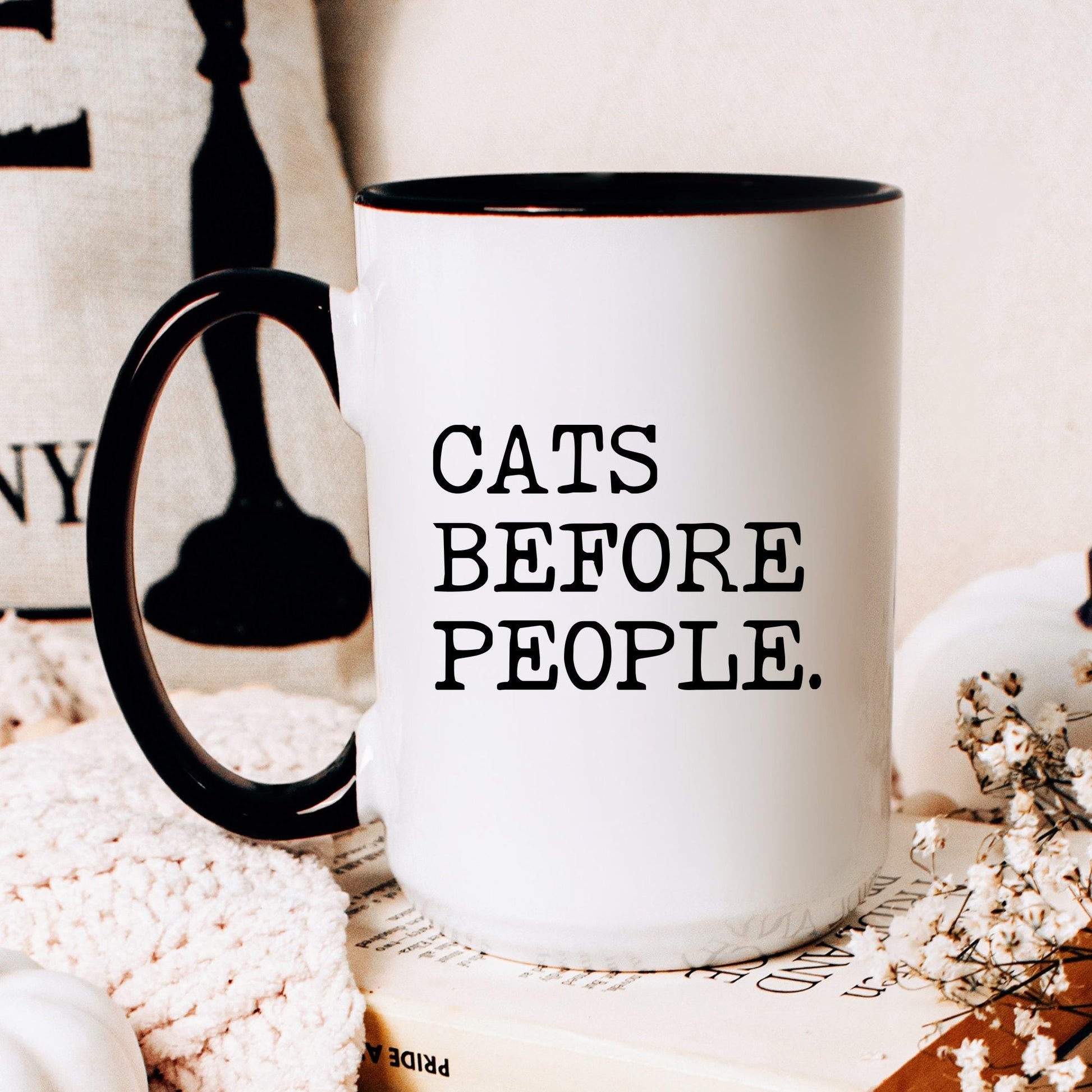 Cats Before People coffee mug