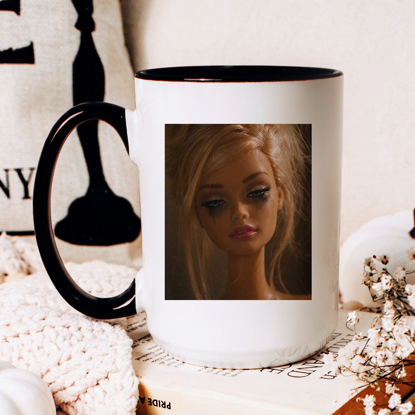 Exhausted Doll Face Mug