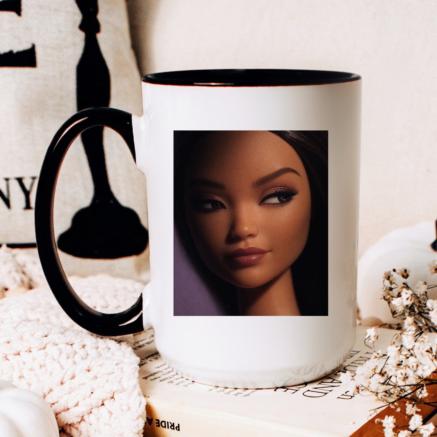 Suspicious Doll Face Mug
