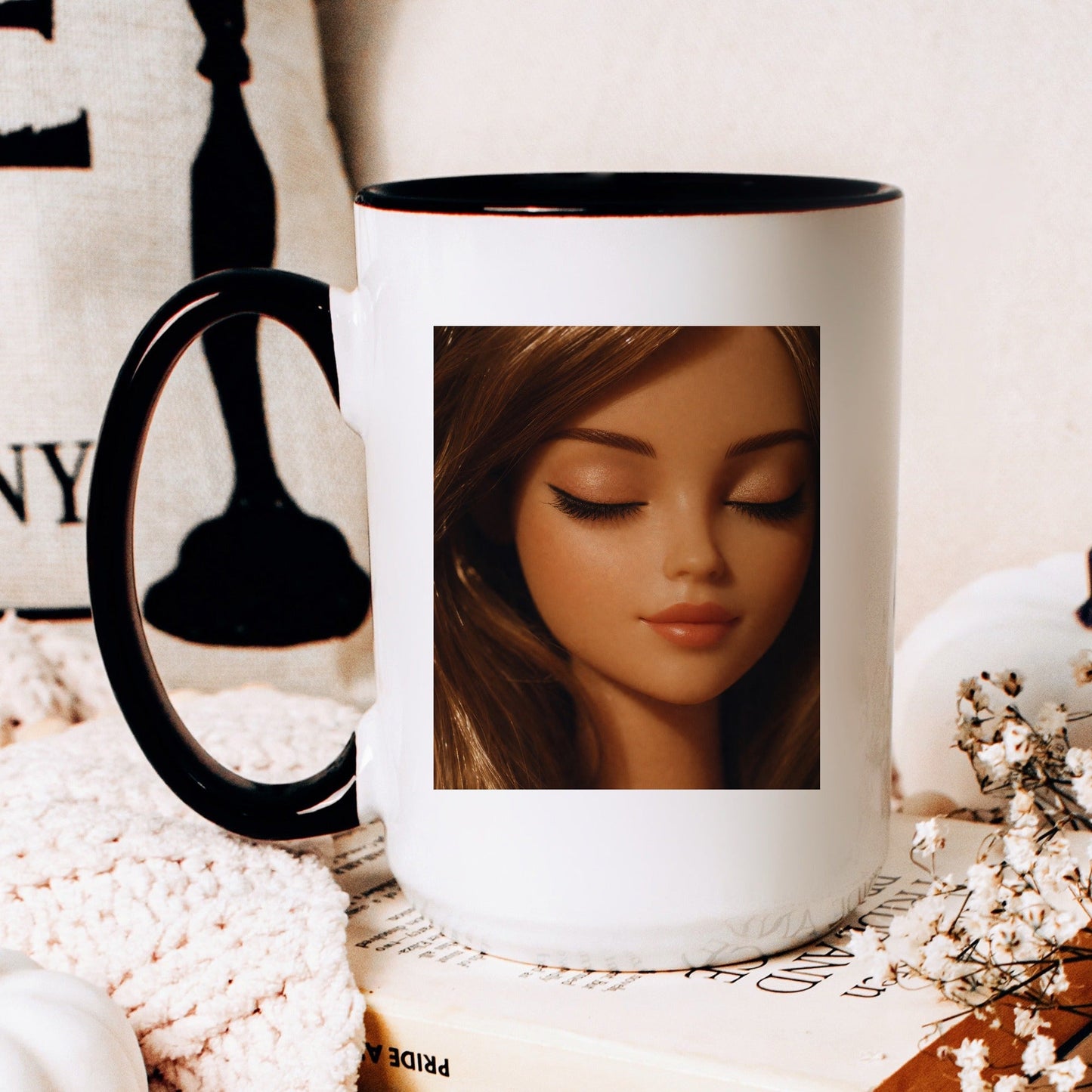 Unbothered Close-Up Doll Face Mug