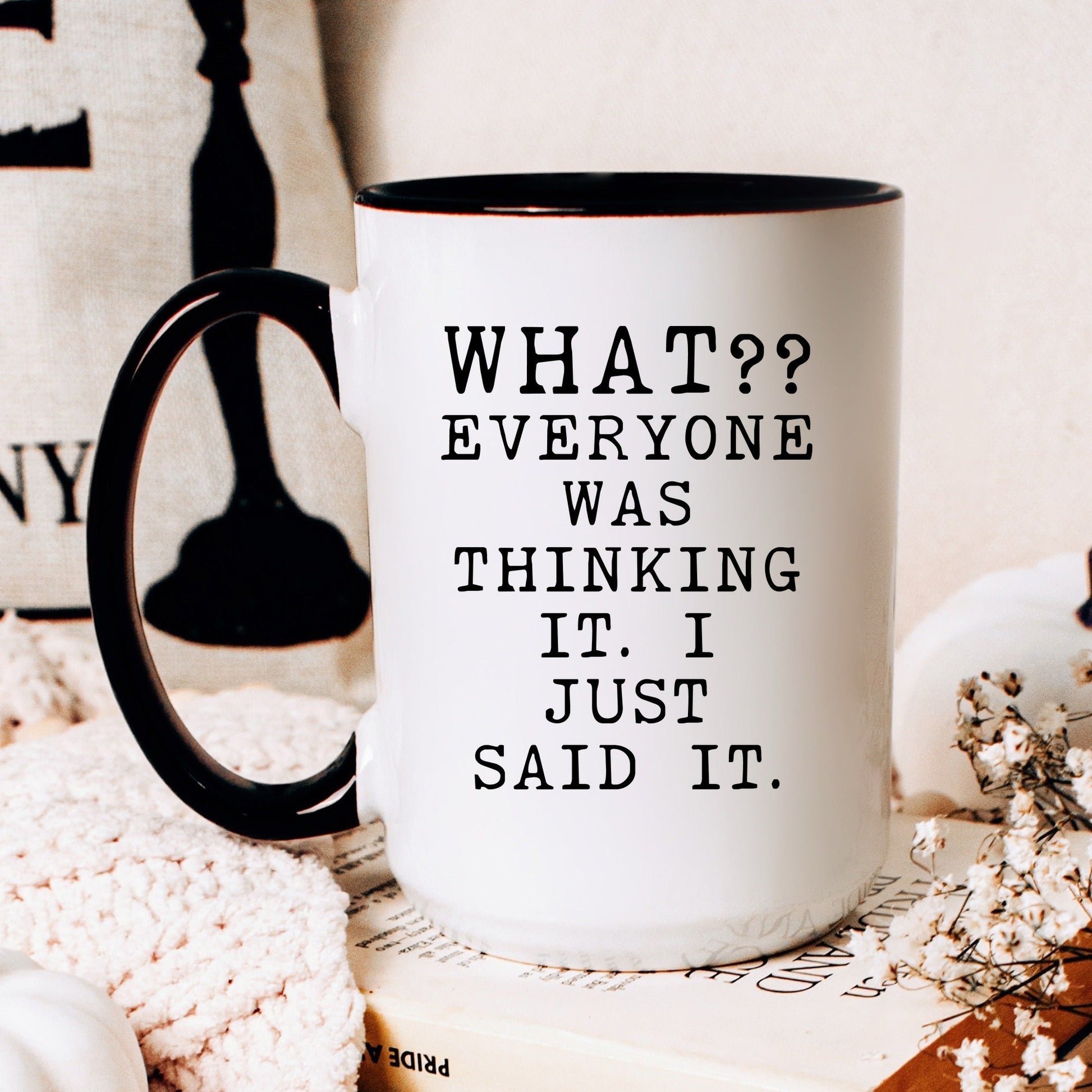 Funny coworker coffee mug everyone was thinking it lifestyle