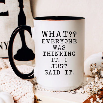 Funny coworker coffee mug everyone was thinking it lifestyle