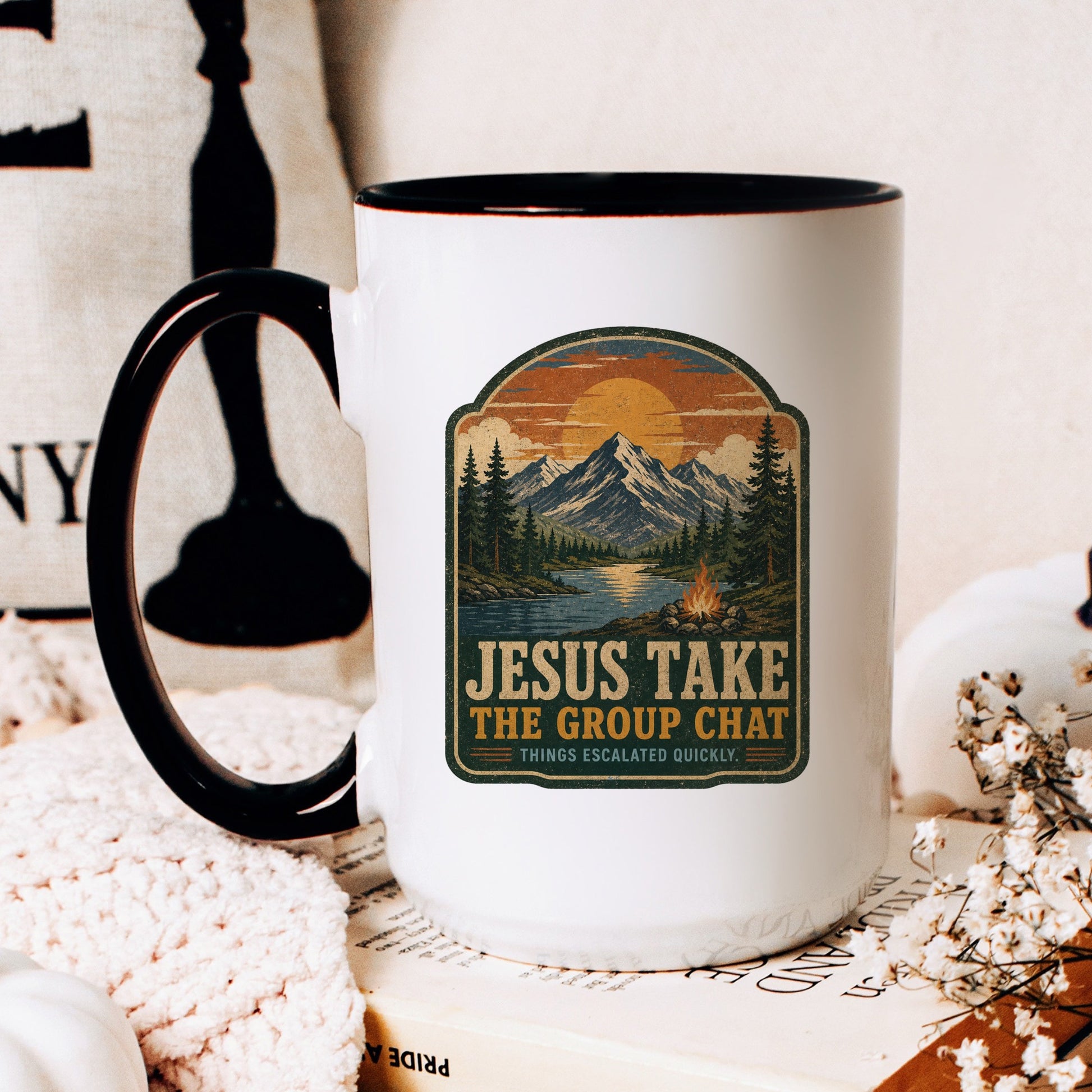 Lifestyle Photo #2 Jesus Take The Group Chat Sunset Mug
