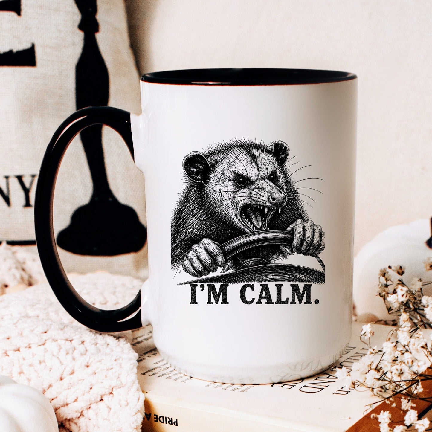 I'm Calm Opossum Mug
