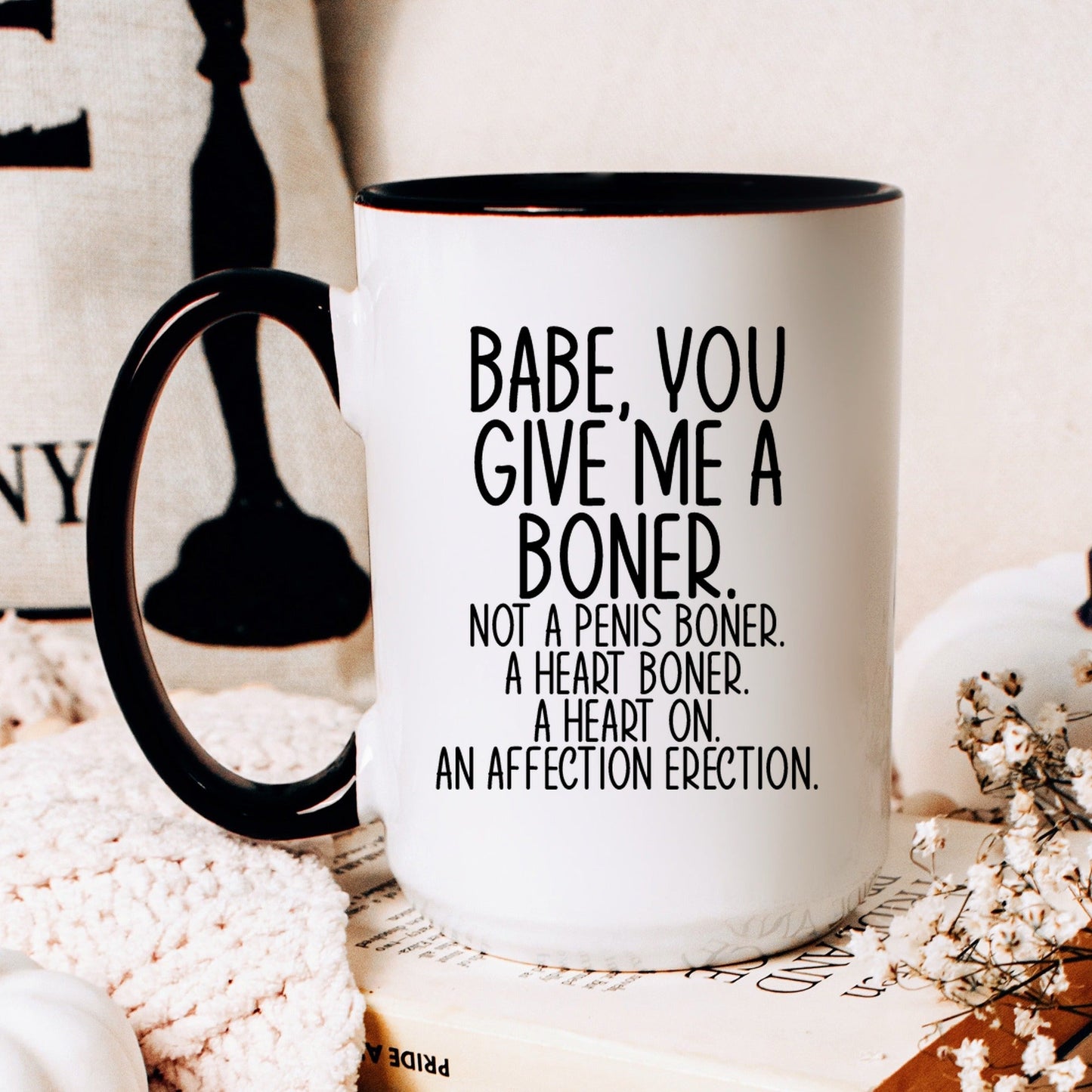 Funny naughty valentine coffee mug lifestyle