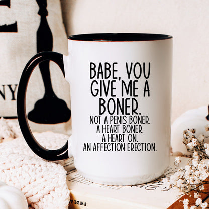 Funny naughty valentine coffee mug lifestyle