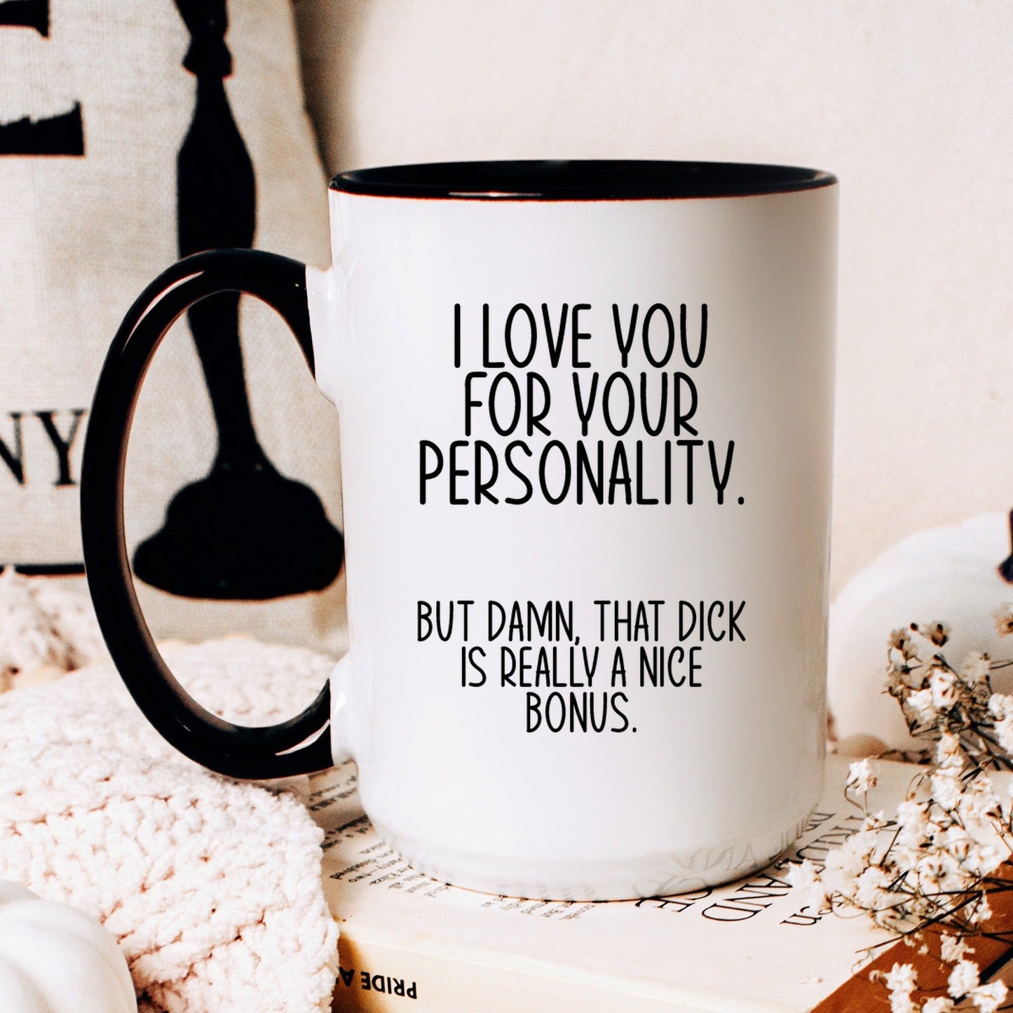 Funny naughty coffee mug lifestyle