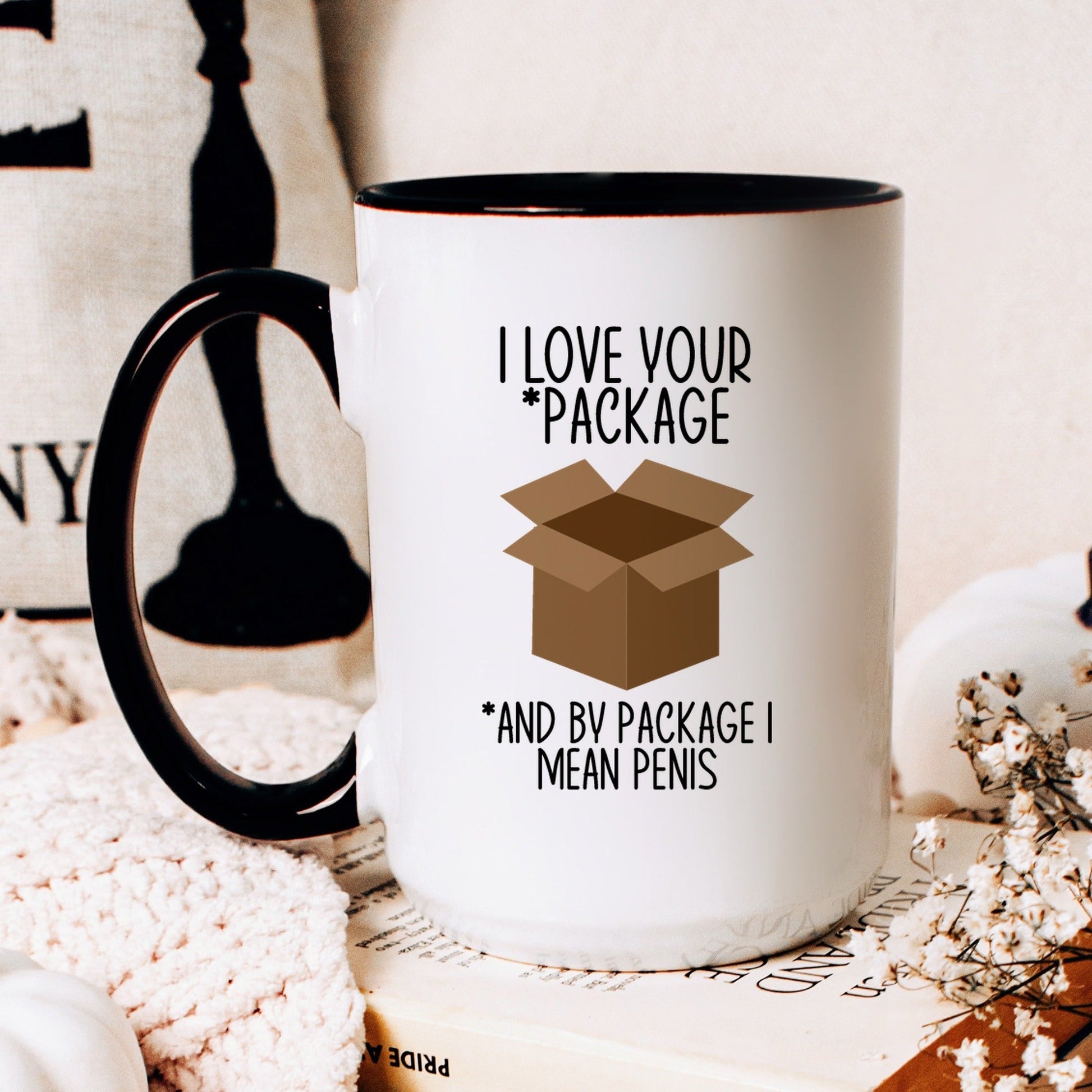Funny valentine coffee mug lifestyle