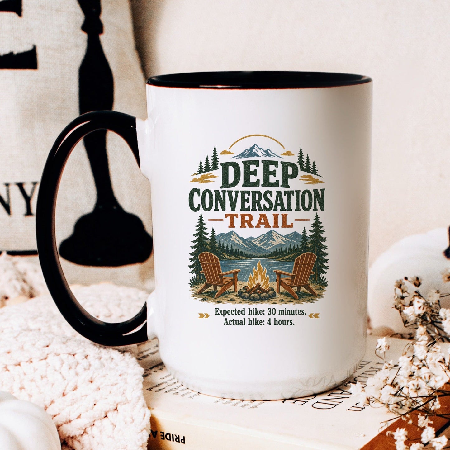 Deep Conversation Trail Mug - lifestyle photo