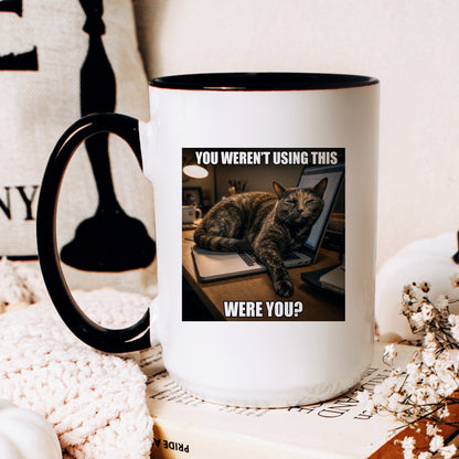 You werent using this tortoiseshell cat coffee mug