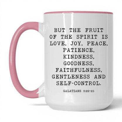 Fruit of the Spirit Mug – 15oz White/Pink Mug