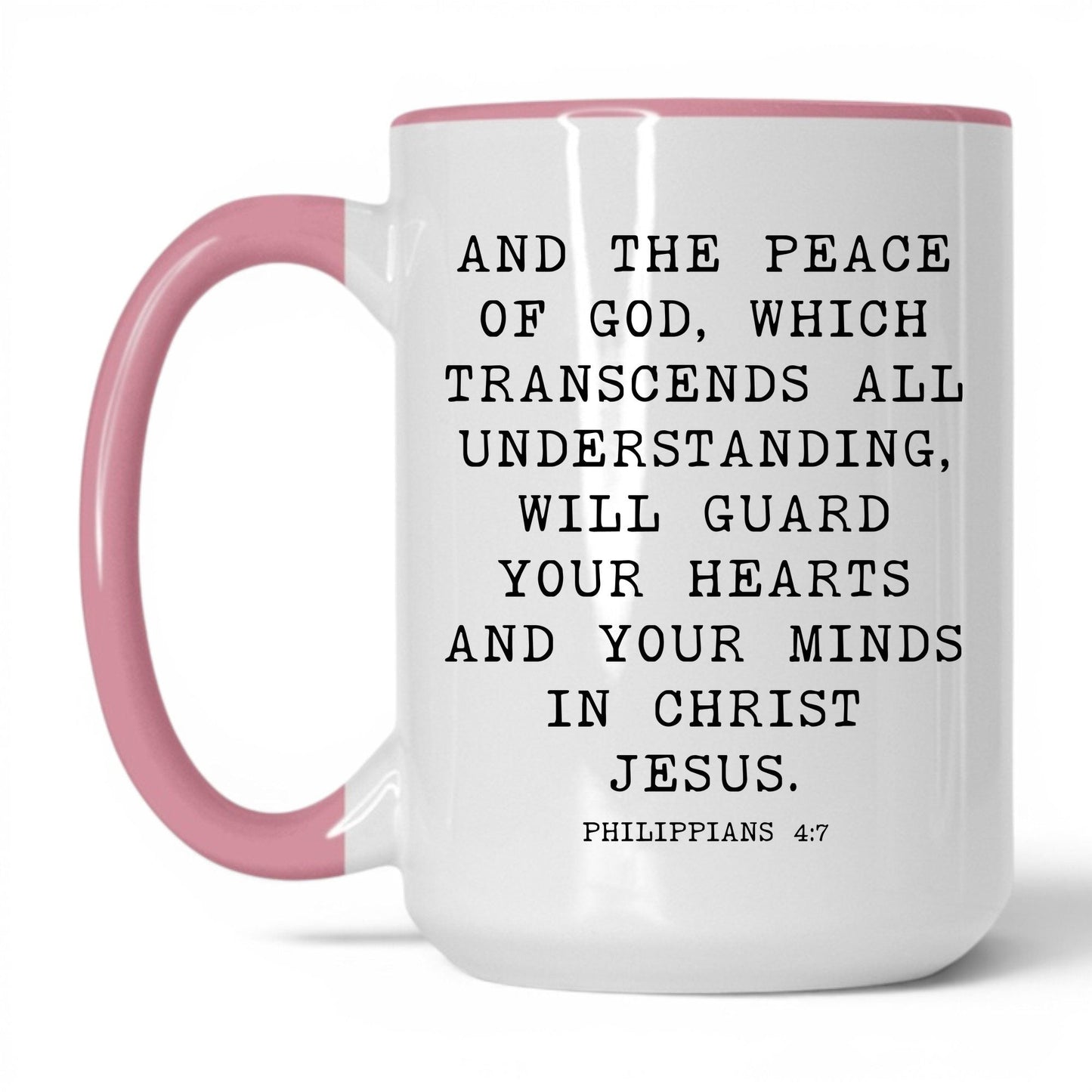 Peace of God Mug – 11oz White/Pink Mug