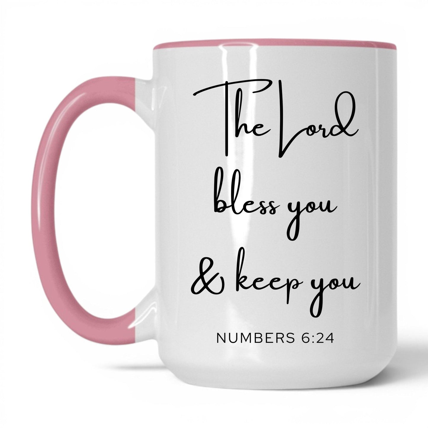 The Lord Bless You Mug – 11oz White/Pink Mug