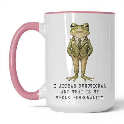 Appear Functional Frog Mug – 15oz White Pink Mug