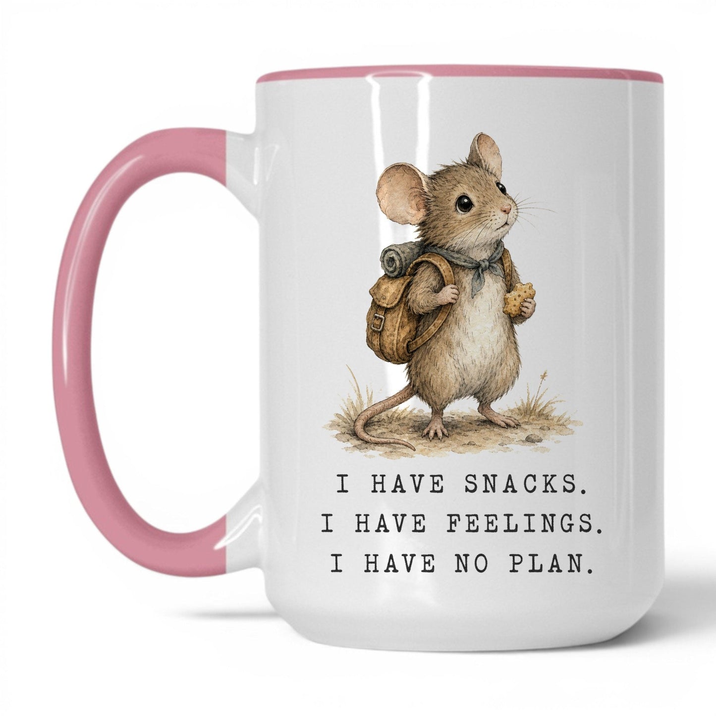 Snacks Feelings No Plan Mouse Coffee Mug