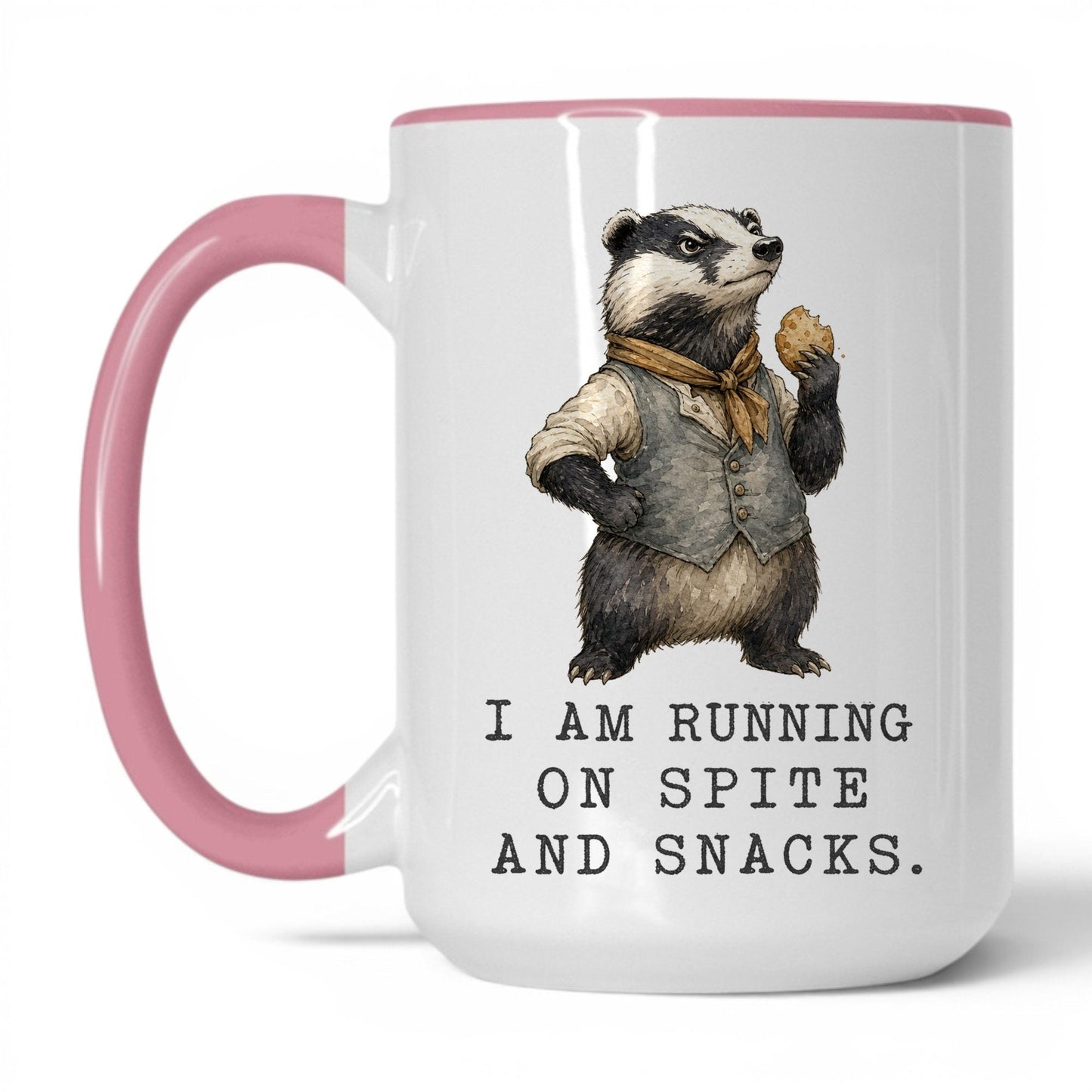 Spite and Snacks Badger Coffee Mug